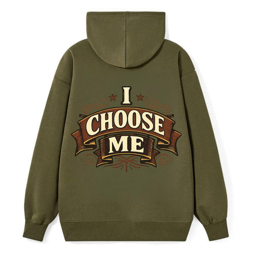 Bold typography design - I CHOOSE ME - self-priority, self-selection - Classic Pullover Hoodie