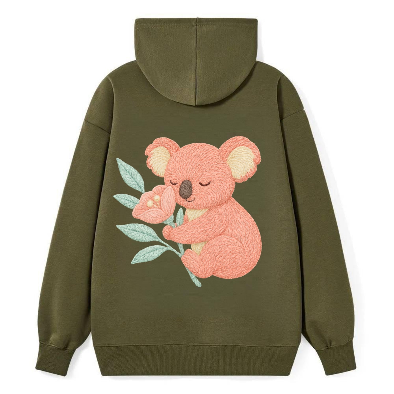 Coral Koala - Classic Pullover Hoodie - ArmyGreen
