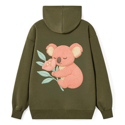 Coral Koala - Classic Pullover Hoodie - ArmyGreen