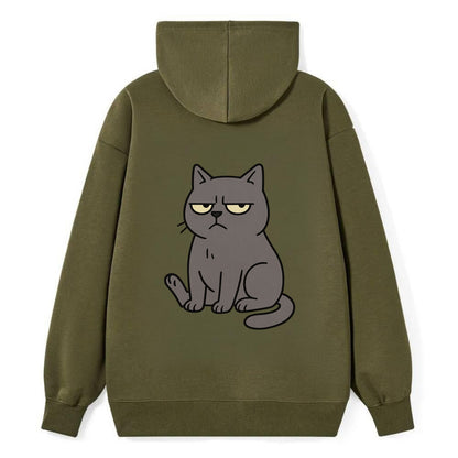 The Cat Judging Silently - Classic Pullover Hoodie - ArmyGreen