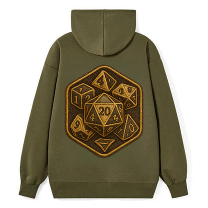 Dice set for tabletop gaming - RPG enthusiast - Classic Pullover Hoodie - ArmyGreen