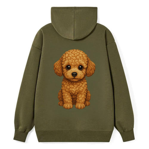 Baby Poodle Puppy - curly fluffy coat, intelligent eyes, elegant snout, - Classic Pullover Hoodie
