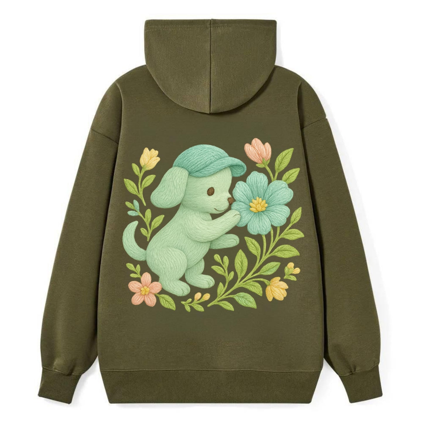 Mint Puppy - Classic Pullover Hoodie - ArmyGreen