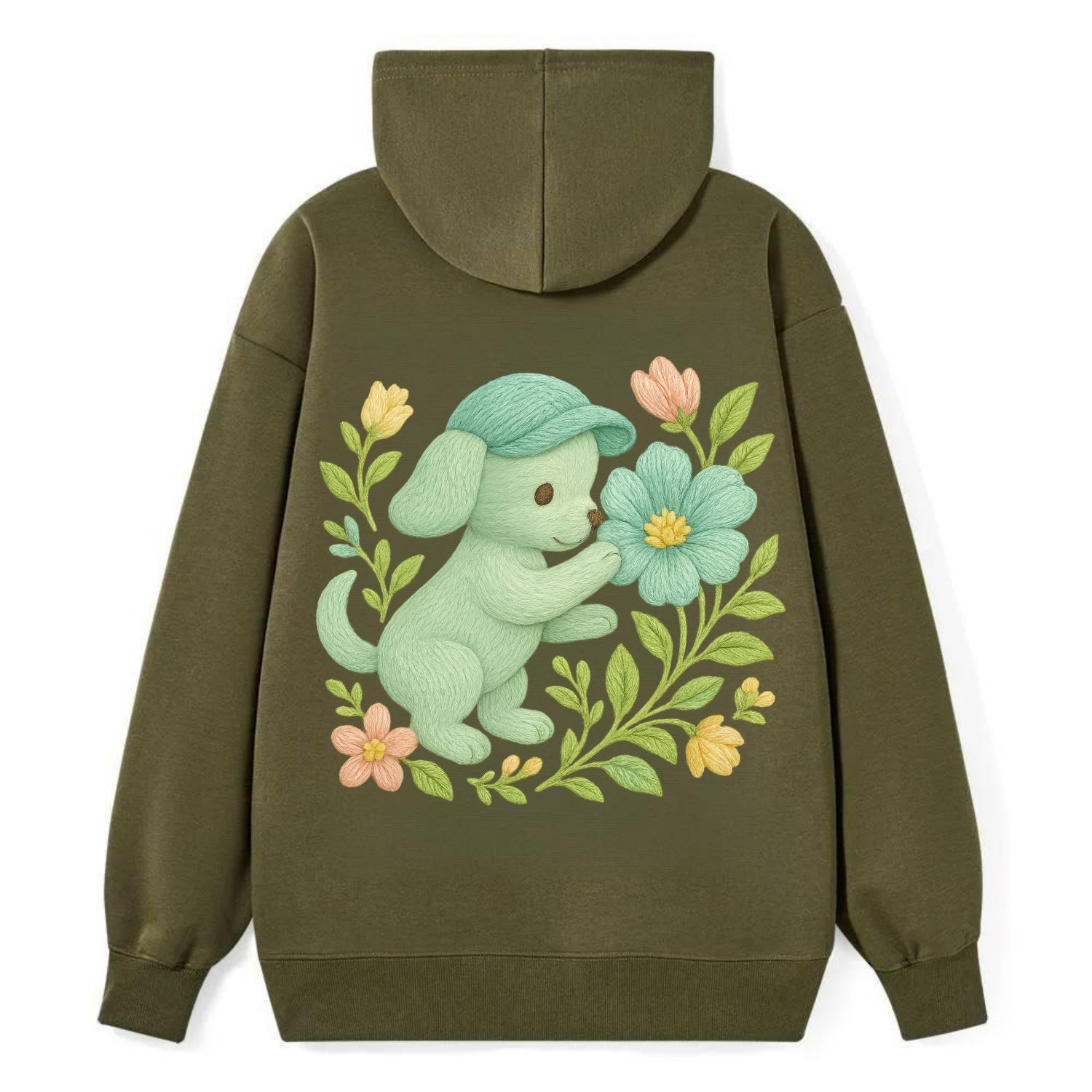 Mint Puppy - Classic Pullover Hoodie - ArmyGreen