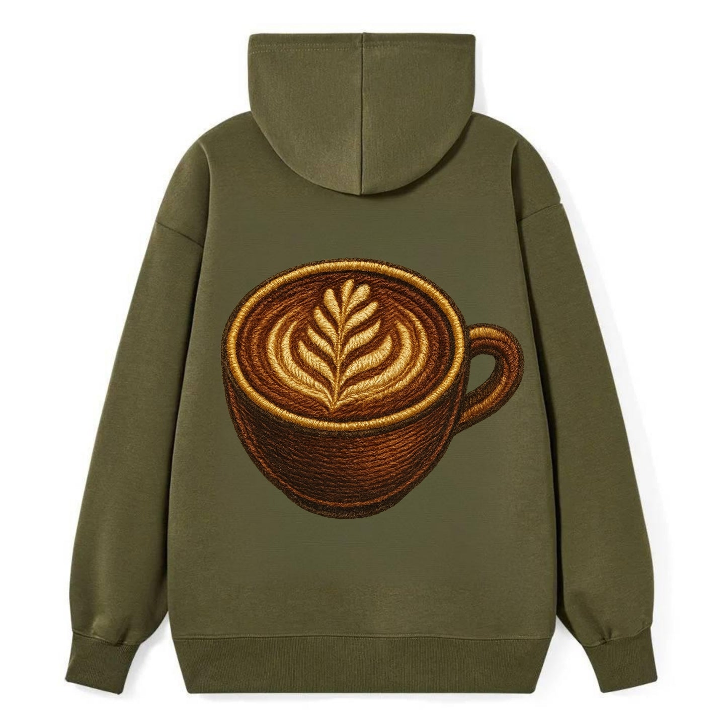 Latte Art  - Classic Pullover Hoodie - ArmyGreen