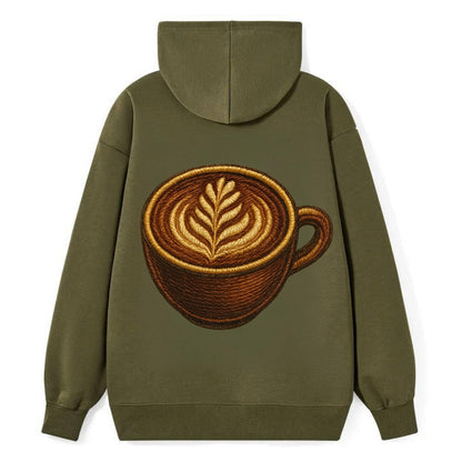 Latte Art  - Classic Pullover Hoodie - ArmyGreen