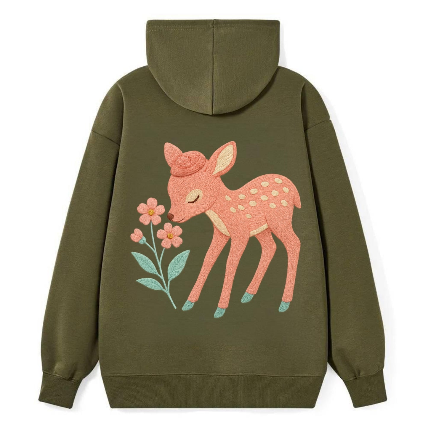 Coral Fawn - Classic Pullover Hoodie - ArmyGreen