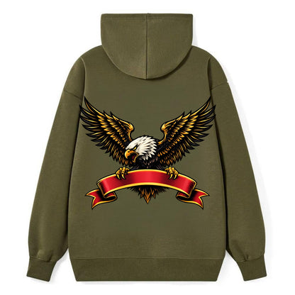 Eagle Banner - Classic Pullover Hoodie - ArmyGreen