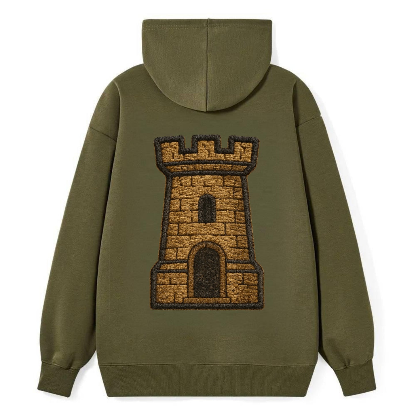 Castle Tower  - Classic Pullover Hoodie - ArmyGreen