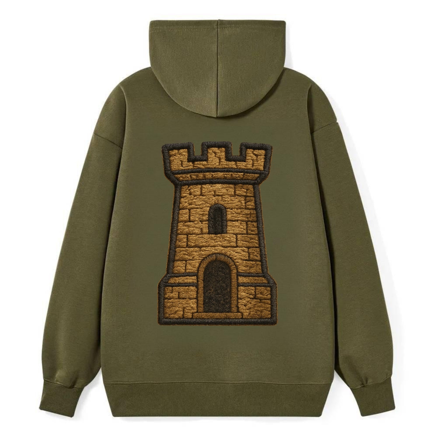 Castle Tower  - Classic Pullover Hoodie - ArmyGreen