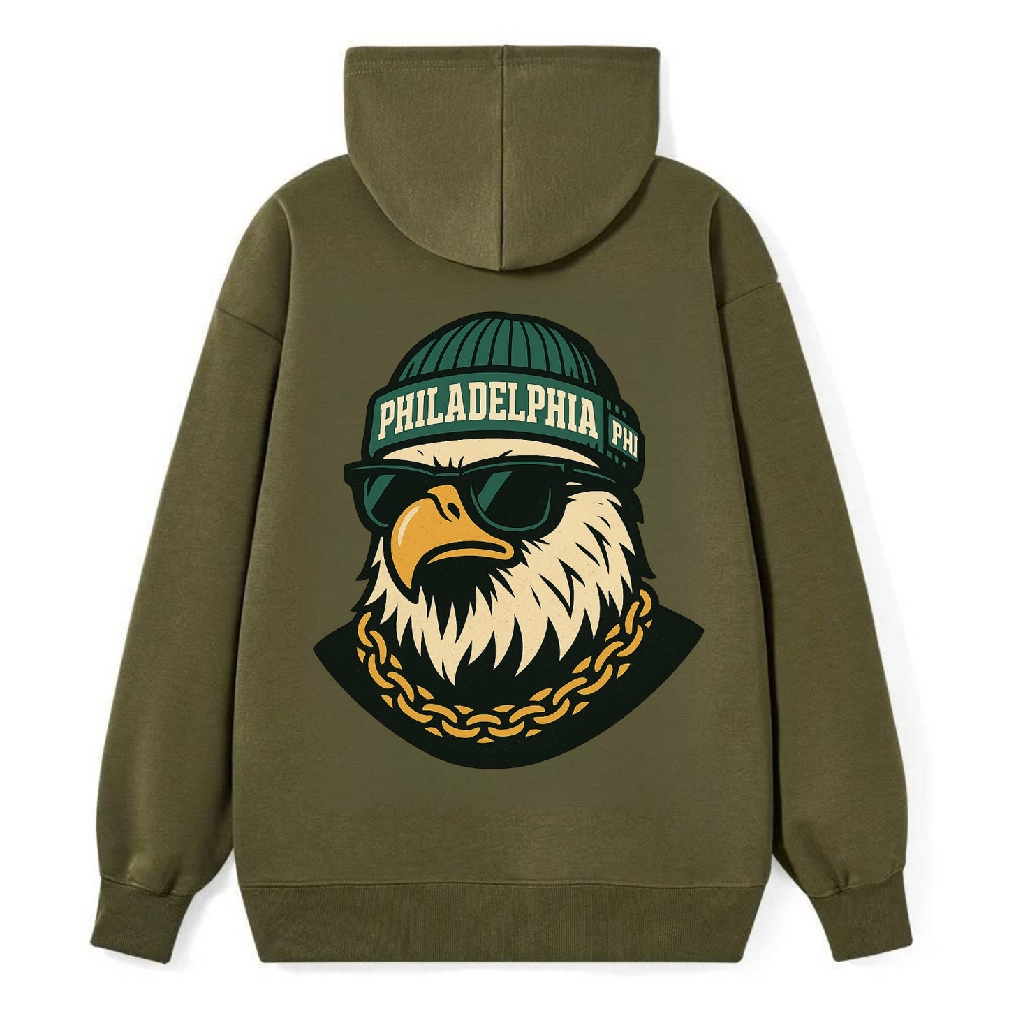 "eagle" "philadelphia" "phi" "green" "us East" - Classic Pullover Hoodie - ArmyGreen