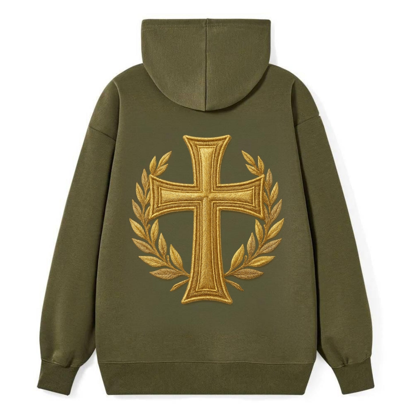 Victory Cross  - Classic Pullover Hoodie - ArmyGreen