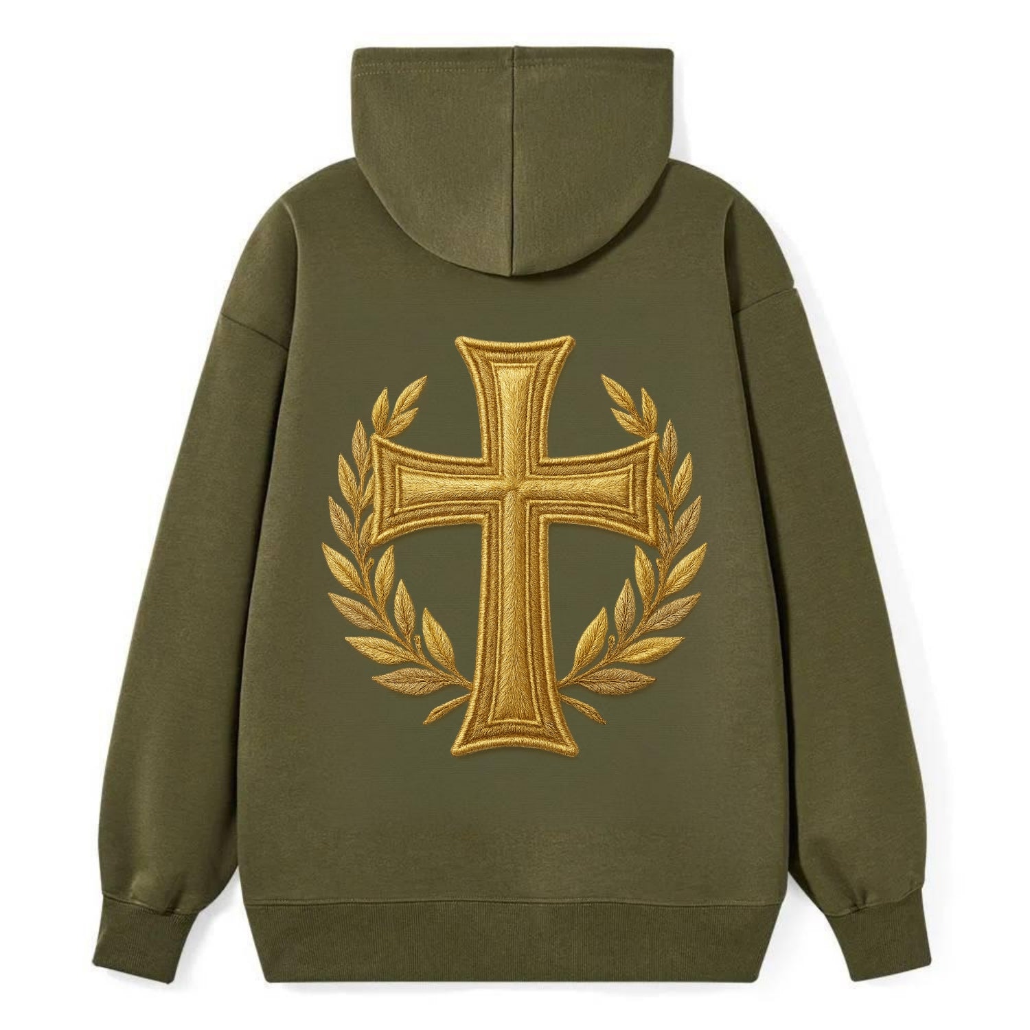 Victory Cross  - Classic Pullover Hoodie - ArmyGreen