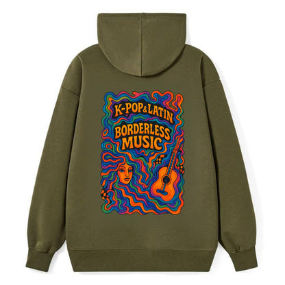 K-Pop and Latin fusion explosion - "Borderless Music" - cross-cultural - Classic Pullover Hoodie - ArmyGreen