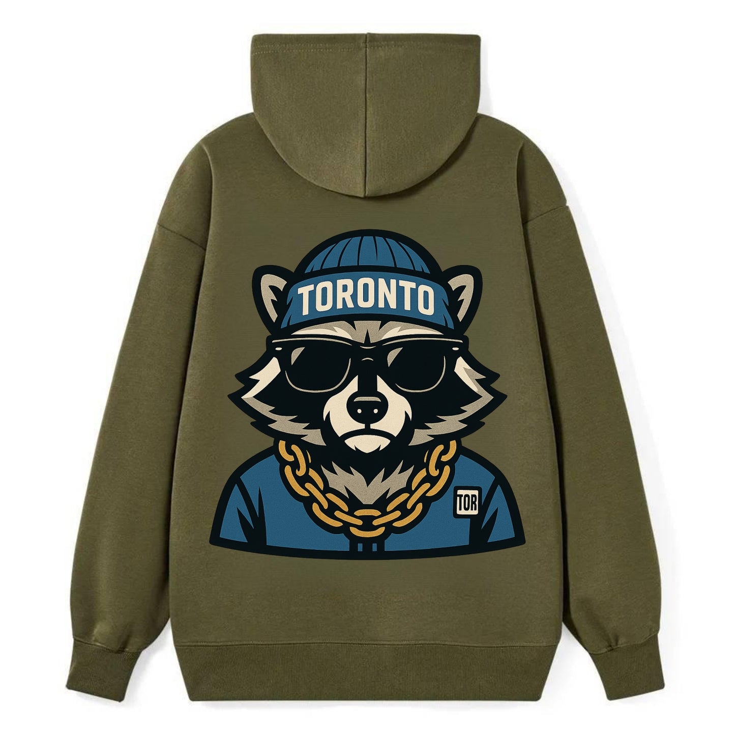 Toronto Raccoon - Classic Pullover Hoodie - ArmyGreen