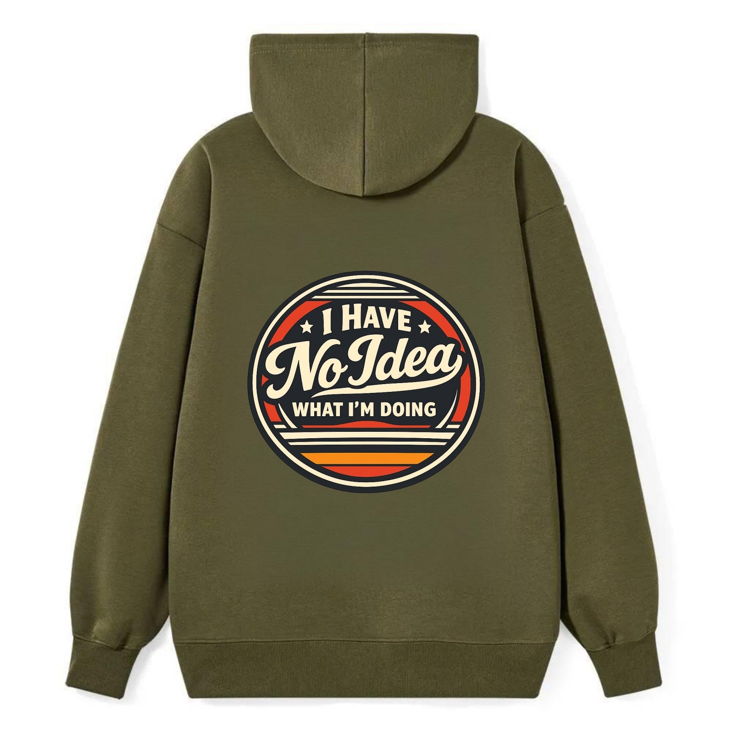 Confidently Clueless Emblem - Classic Pullover Hoodie - ArmyGreen