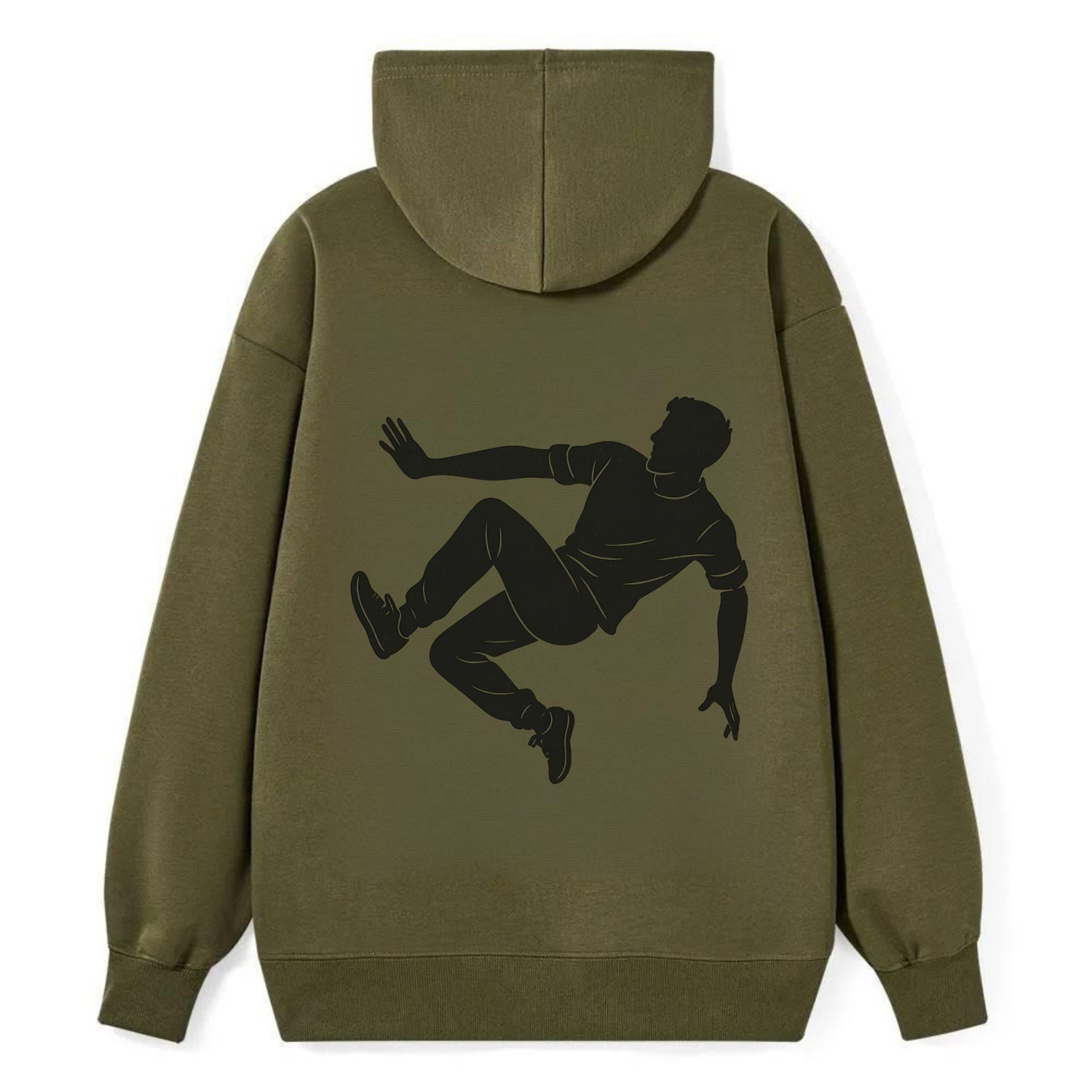 Parkour athlete wall run - Classic Pullover Hoodie - ArmyGreen