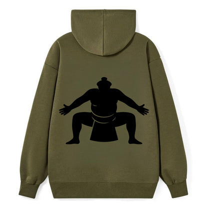 Japanese sumo wrestler ceremonial stance - Classic Pullover Hoodie - ArmyGreen