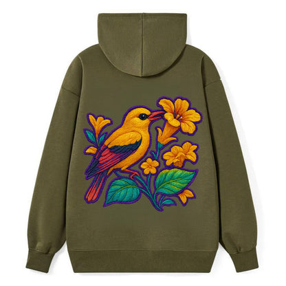 Golden Oriole - Classic Pullover Hoodie - ArmyGreen