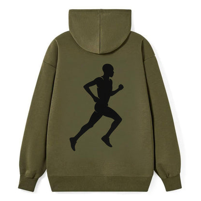 Kenyan distance runner stride - Classic Pullover Hoodie - ArmyGreen