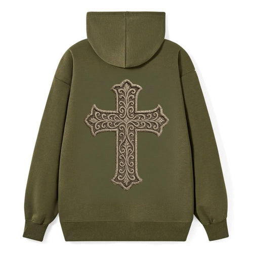 Filigree Cross  - Classic Pullover Hoodie