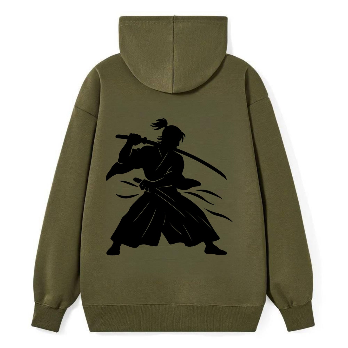 Japanese samurai sword draw - Classic Pullover Hoodie - ArmyGreen