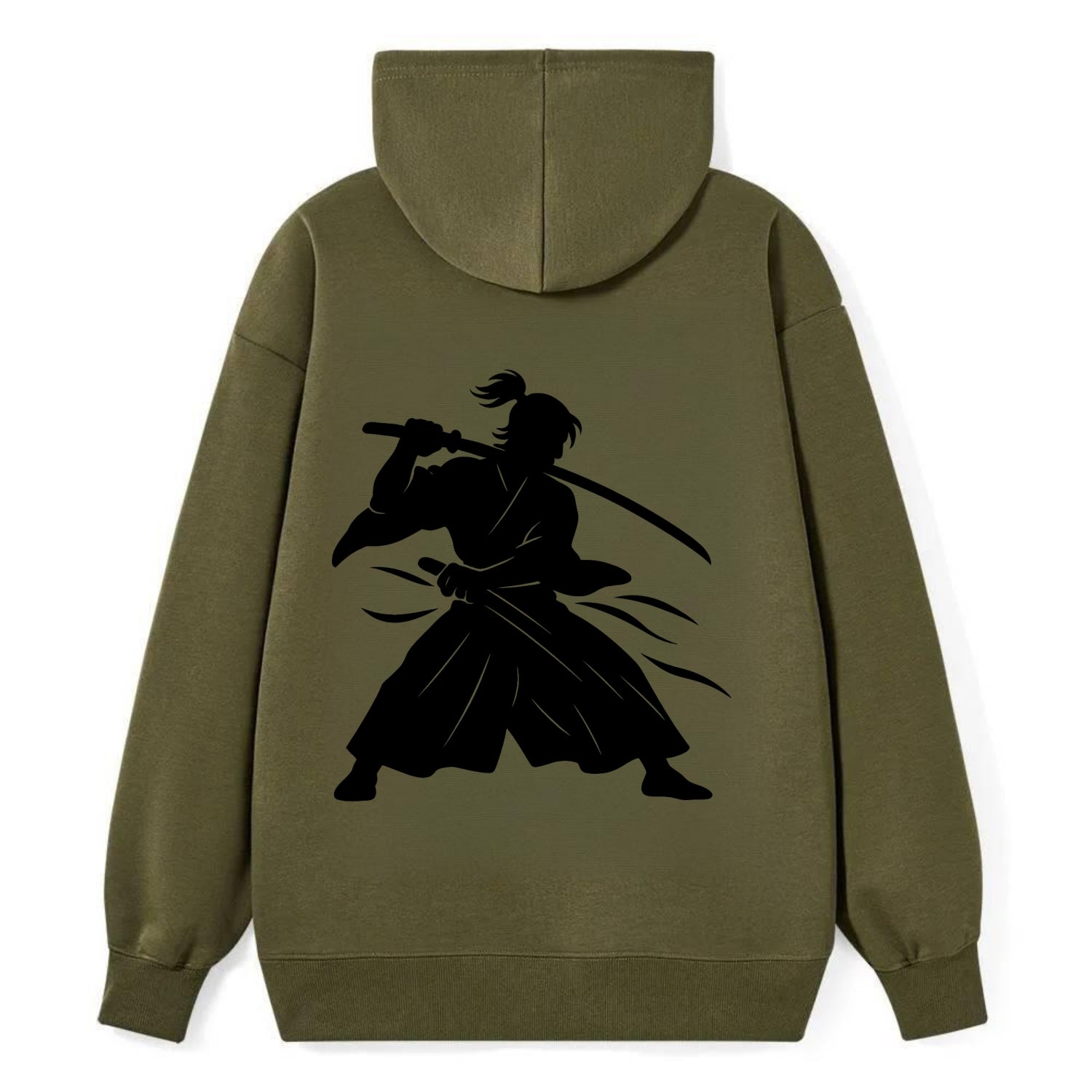 Japanese samurai sword draw - Classic Pullover Hoodie - ArmyGreen