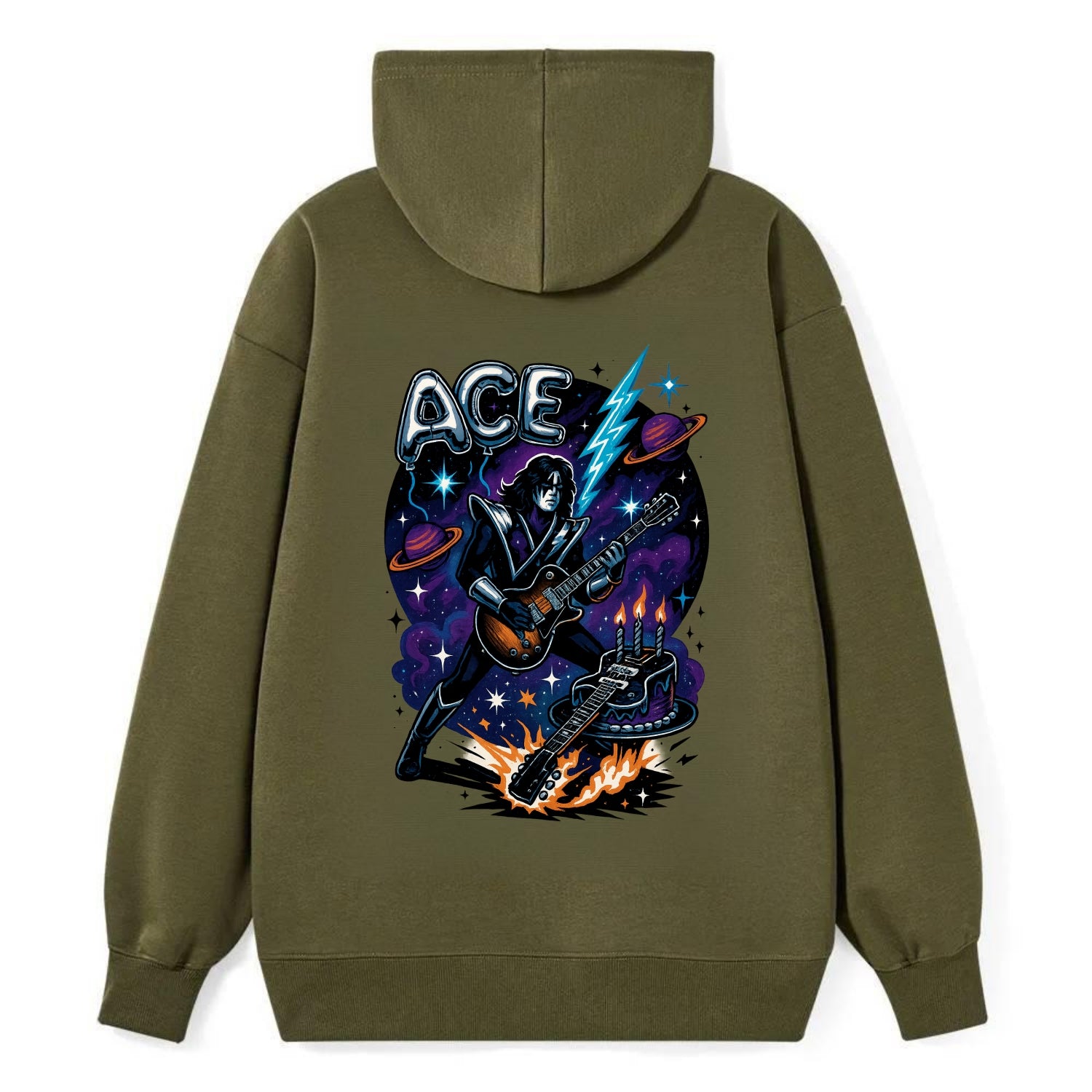 Ace Birthday Celebration - Classic Pullover Hoodie - ArmyGreen