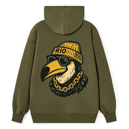 Rio Toucan - Classic Pullover Hoodie - ArmyGreen