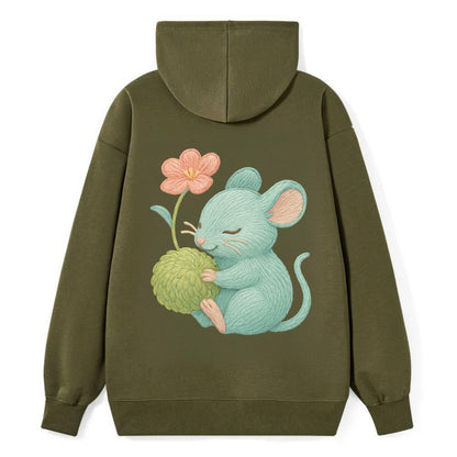 Mint Mouse - Classic Pullover Hoodie - ArmyGreen