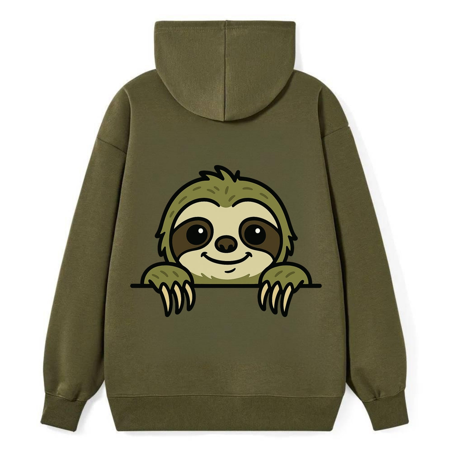 Sloth  - Classic Pullover Hoodie - ArmyGreen