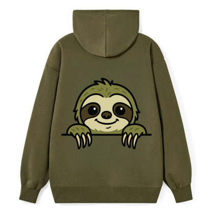 Sloth  - Classic Pullover Hoodie - ArmyGreen