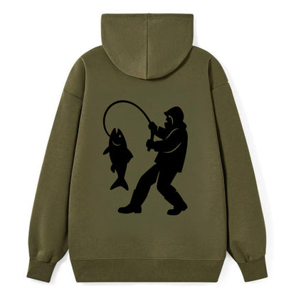 Alaskan fisherman hauling catch - Classic Pullover Hoodie - ArmyGreen