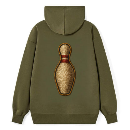 Bowling Pin  - Classic Pullover Hoodie - ArmyGreen