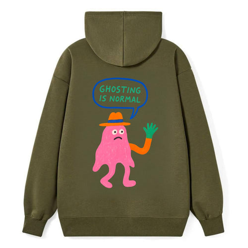 GHOSTING IS NORMAL | Transparent ghost texting - Classic Pullover Hoodie