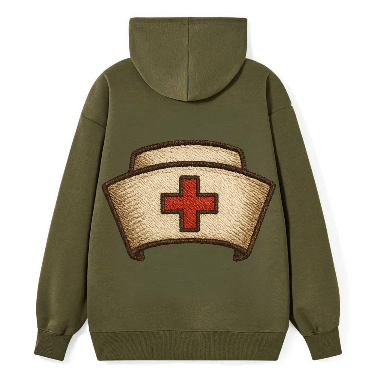 Nurse Cap  - Classic Pullover Hoodie - ArmyGreen
