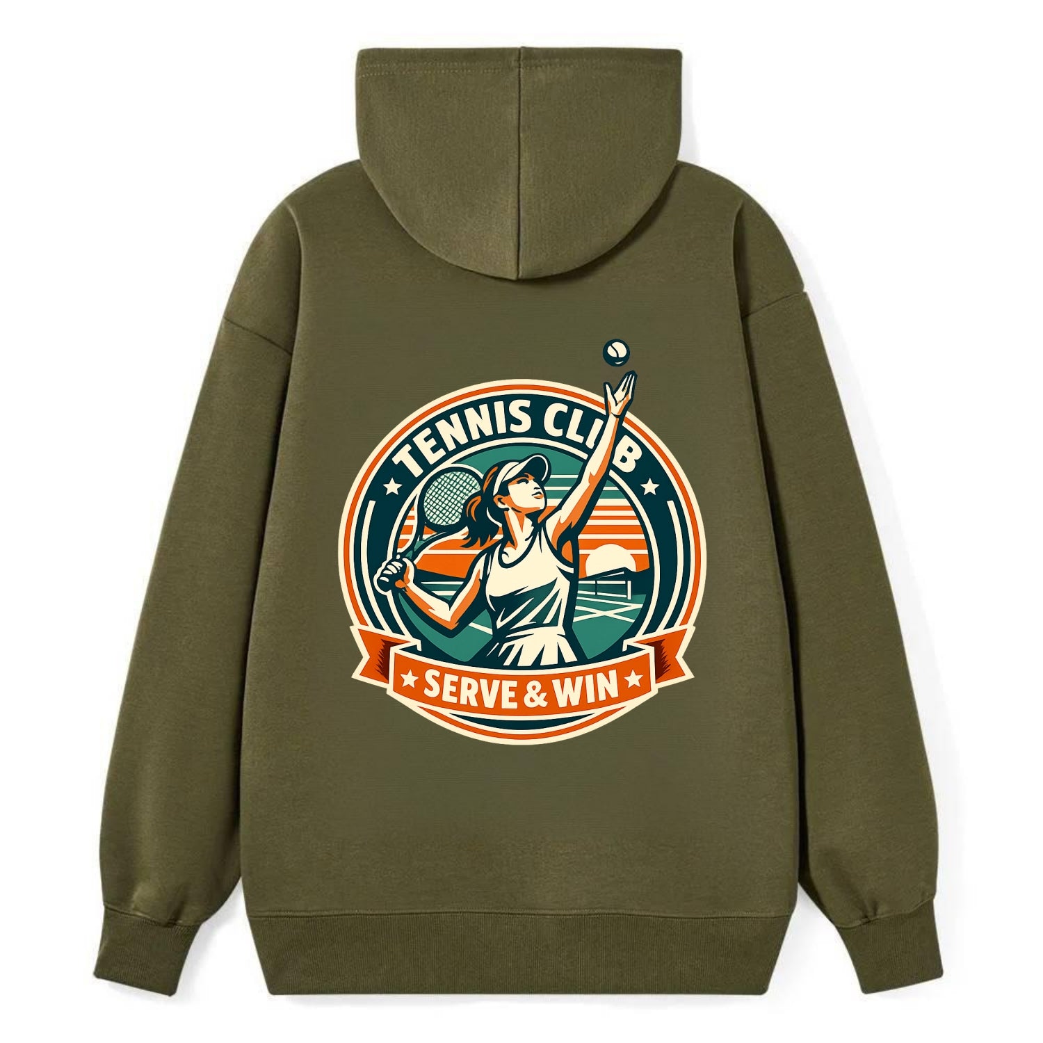 Ace of the Court - Classic Pullover Hoodie - ArmyGreen