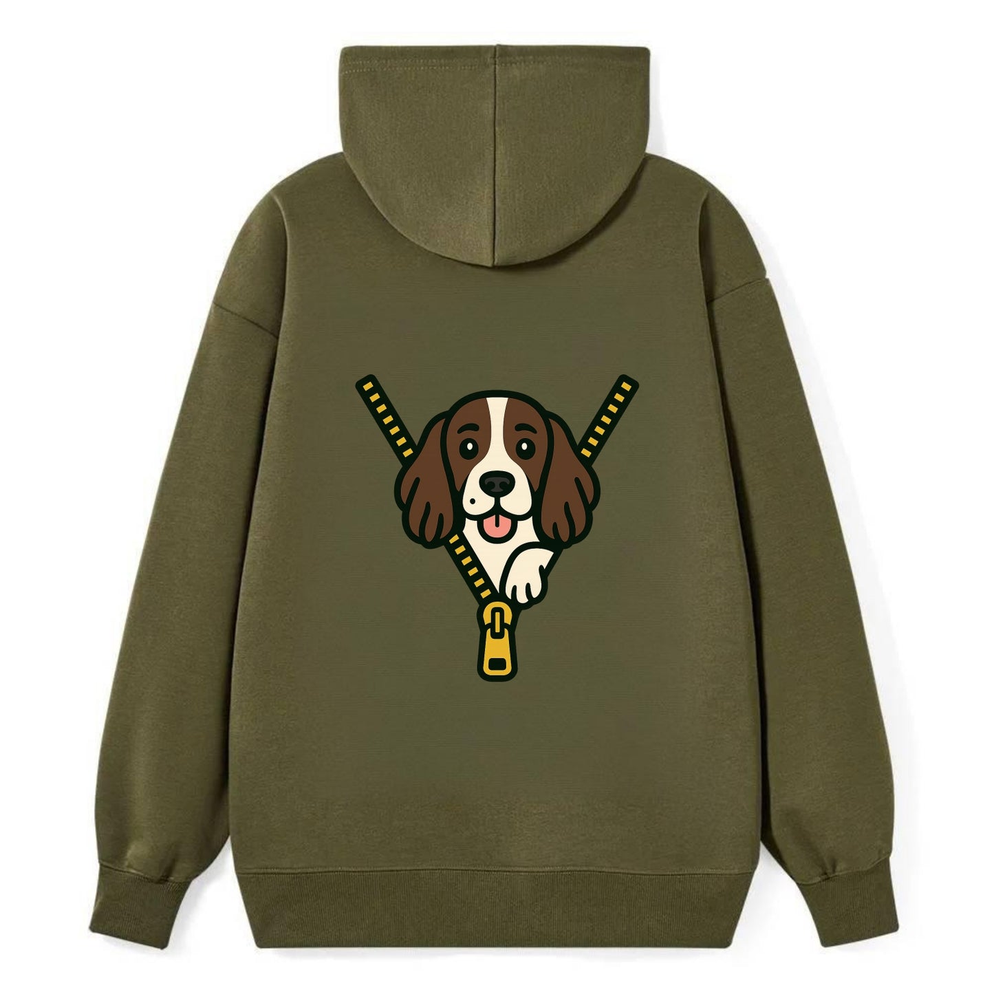 English Springer Spaniel - Classic Pullover Hoodie - ArmyGreen