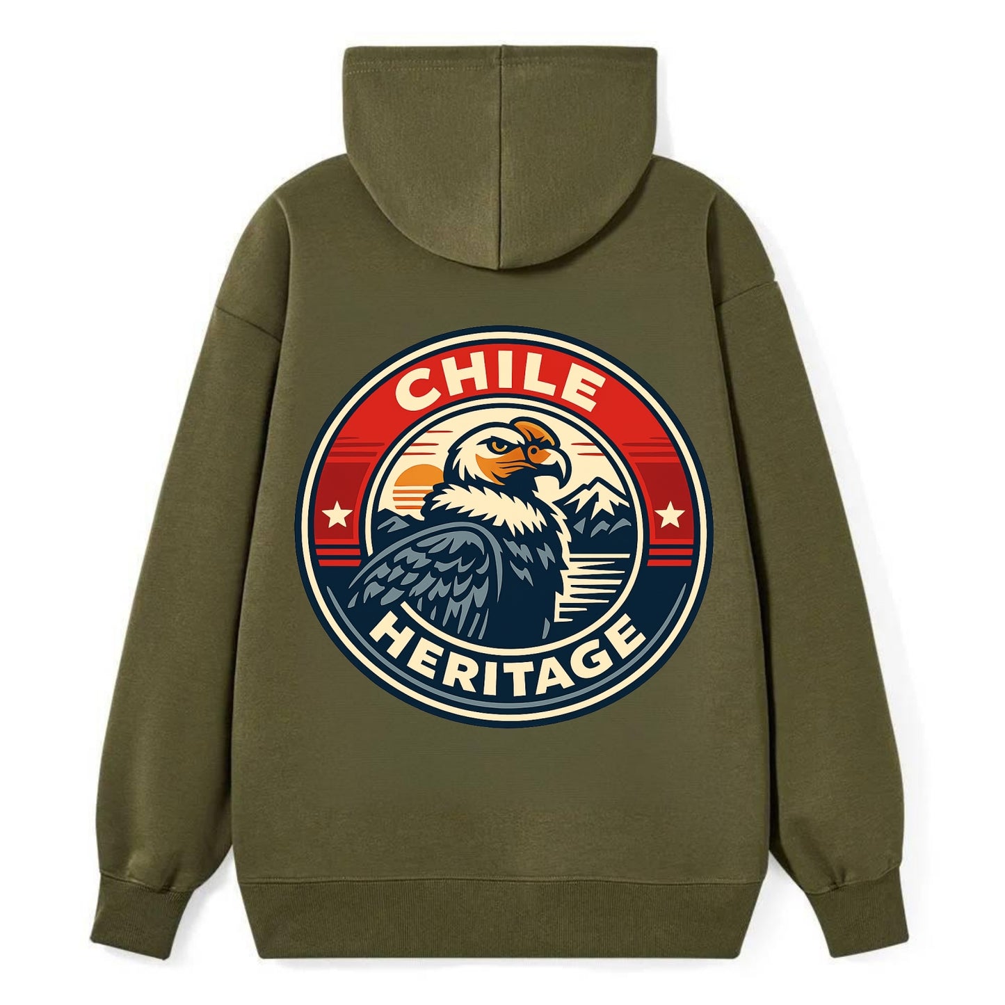 Andean Spirit Emblem - Classic Pullover Hoodie - ArmyGreen