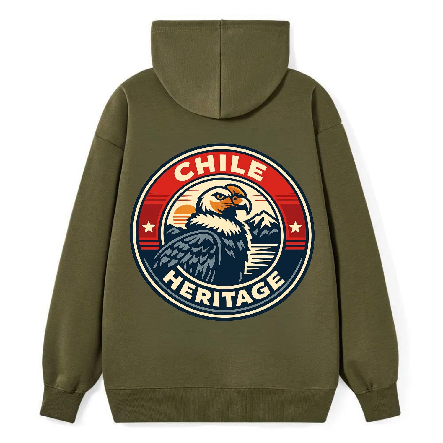 Andean Spirit Emblem - Classic Pullover Hoodie - ArmyGreen