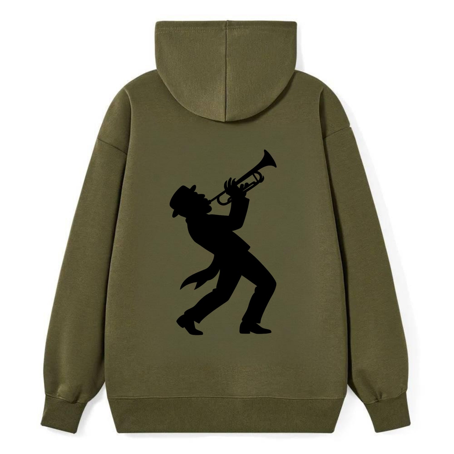 Trumpet player hitting high note - Classic Pullover Hoodie - ArmyGreen