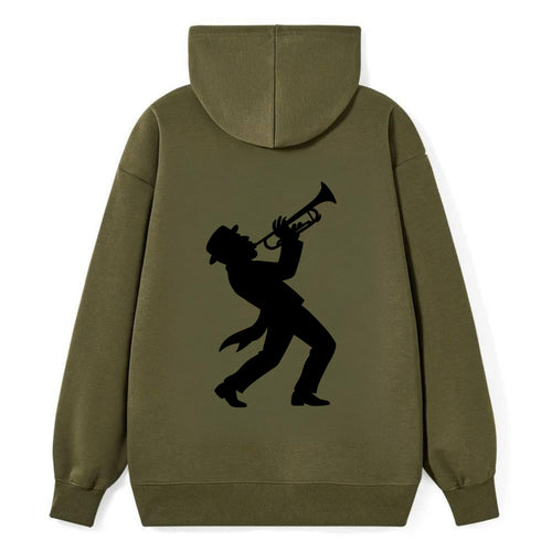 Trumpet player hitting high note - Classic Pullover Hoodie