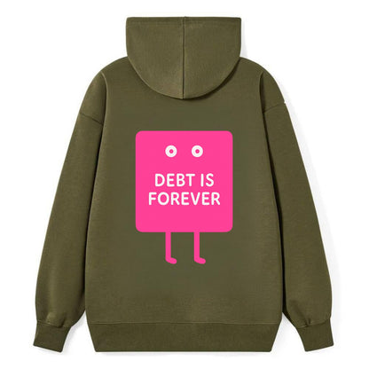 DEBT IS FOREVER | Immortal credit card - Classic Pullover Hoodie - ArmyGreen