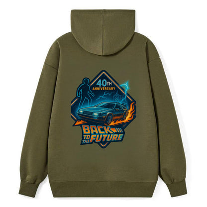 Back To The Future 40th Anniversary 2 - Classic Pullover Hoodie - ArmyGreen