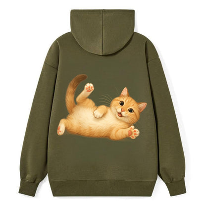 Therapy Cat  - Classic Pullover Hoodie - ArmyGreen