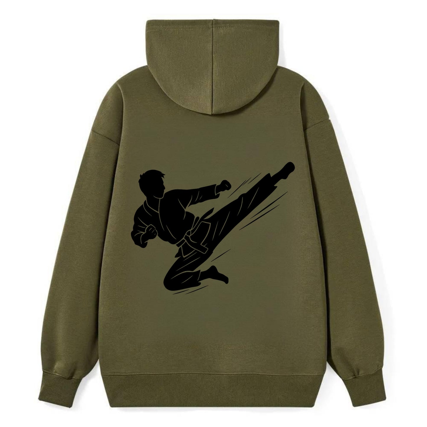 Korean taekwondo flying kick - Classic Pullover Hoodie - ArmyGreen