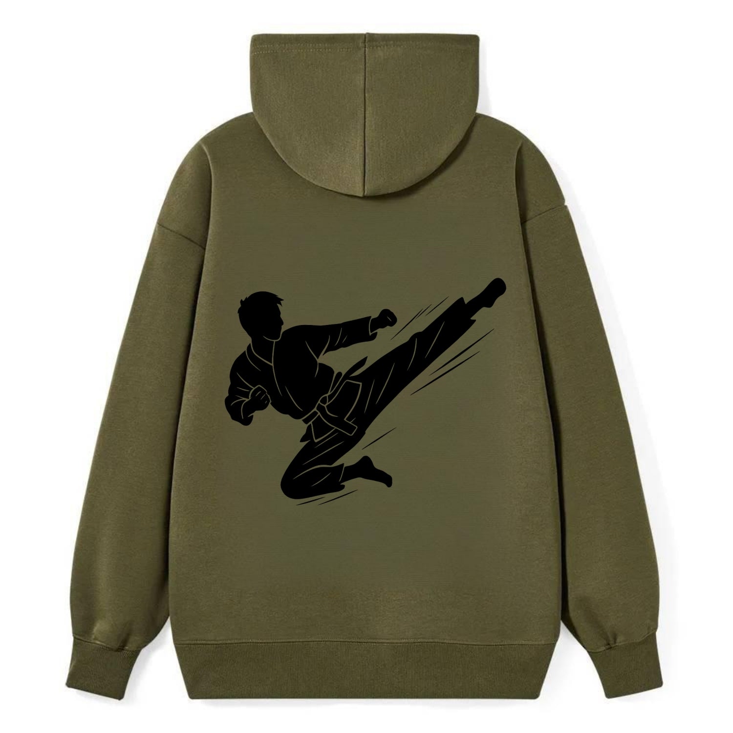 Korean taekwondo flying kick - Classic Pullover Hoodie - ArmyGreen