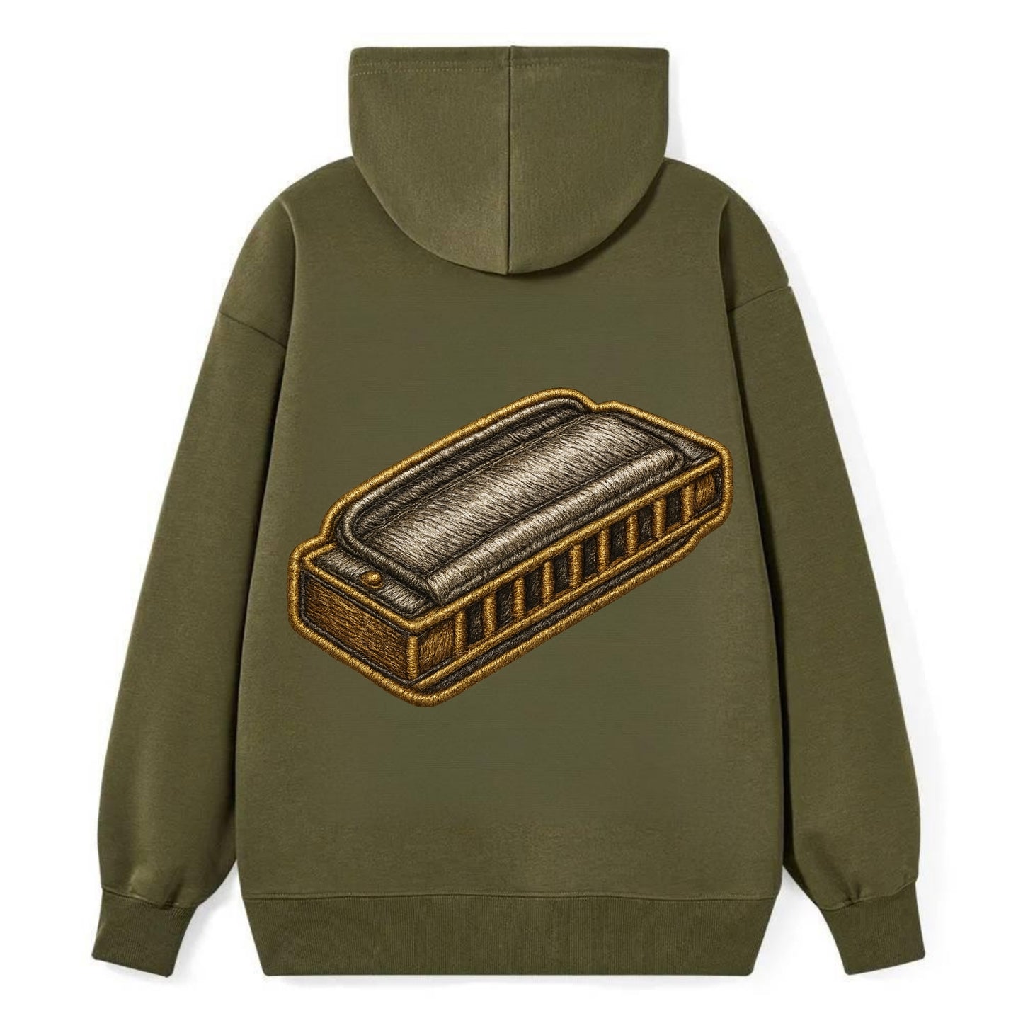 Harmonica  - Classic Pullover Hoodie - ArmyGreen
