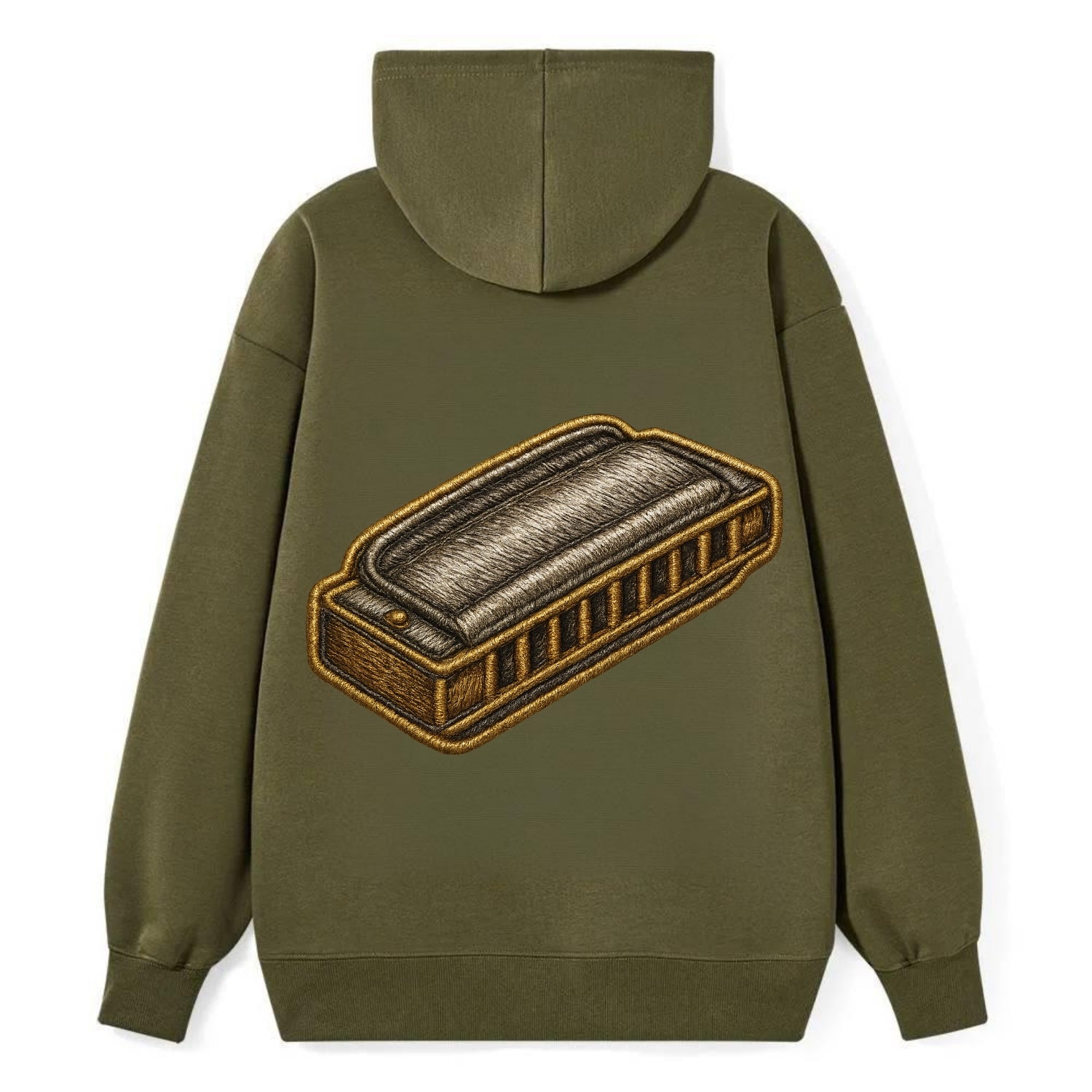Harmonica  - Classic Pullover Hoodie - ArmyGreen