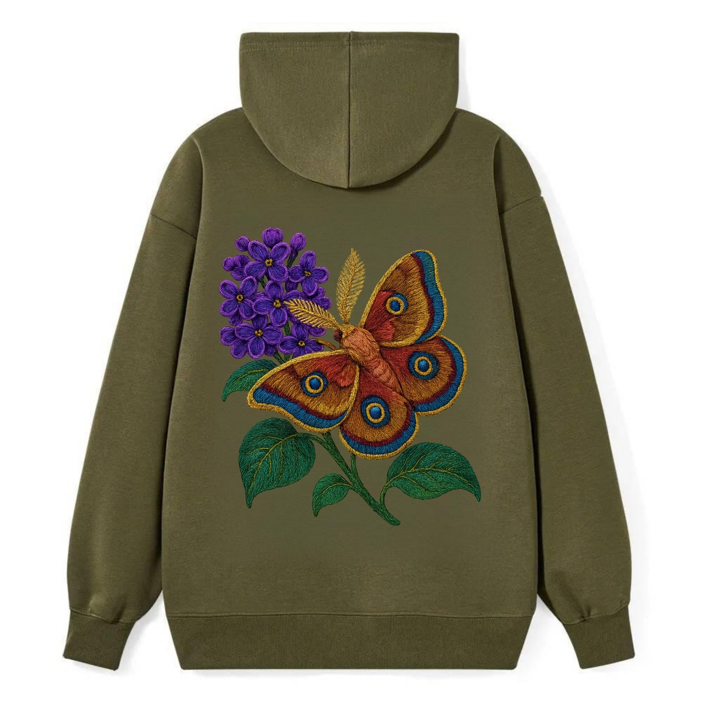 Polyphemus Moth - Classic Pullover Hoodie - ArmyGreen